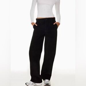 Tna Aritzia Ripcord Corduroy Pants Black Size 2 Holiday Party